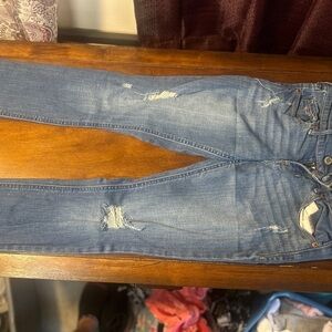 Hollister Women's Blue Distressed Skinny Jeans​